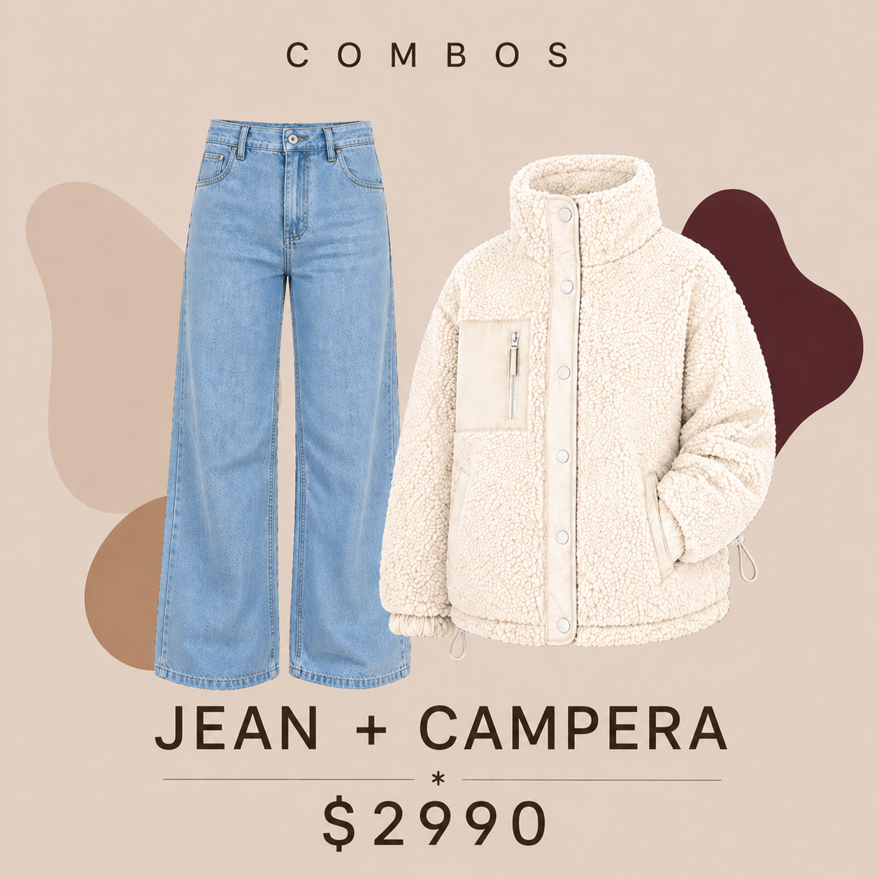 Jean pierna ancha + campera