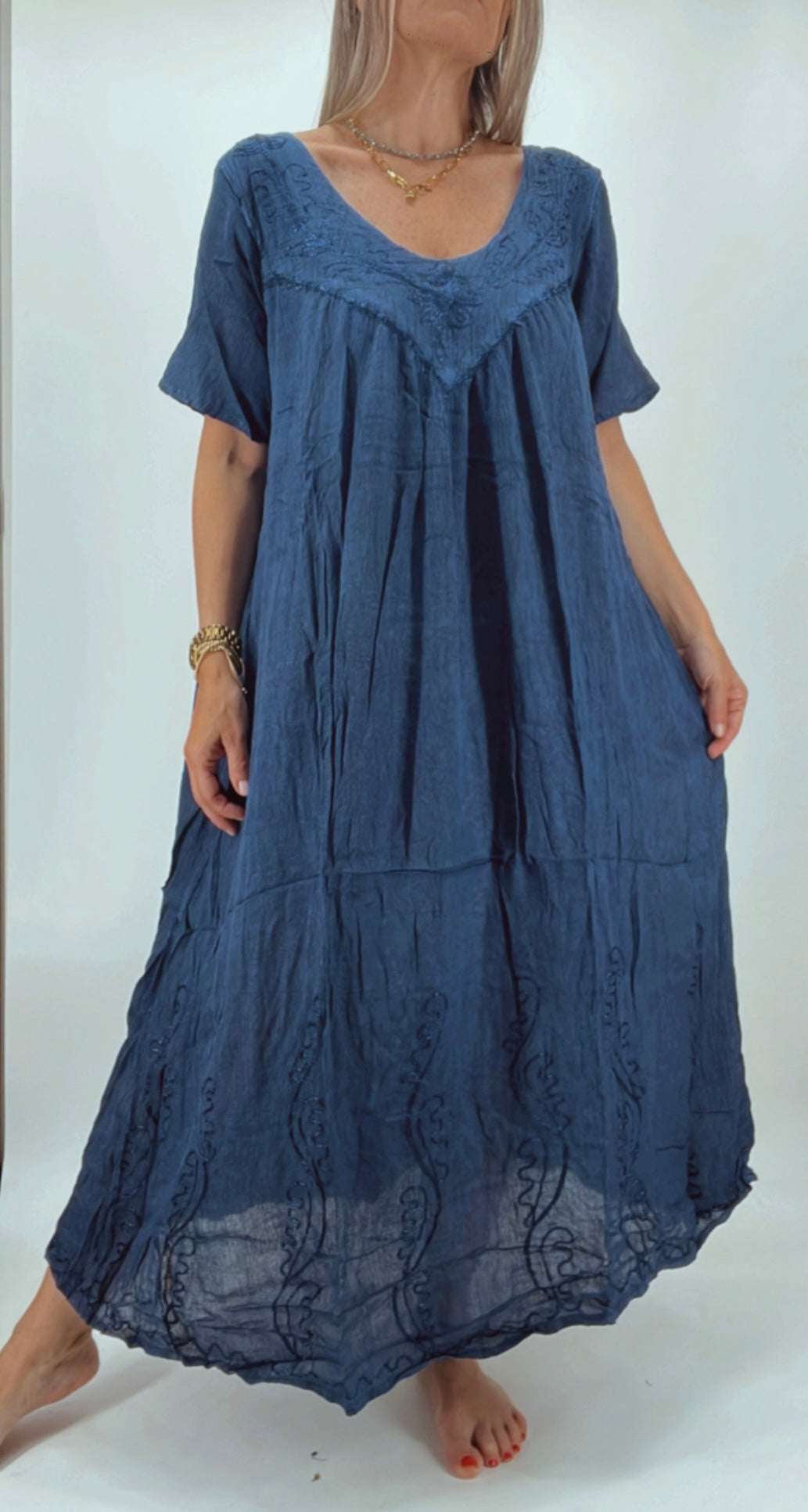 Vestido de la India en bambula