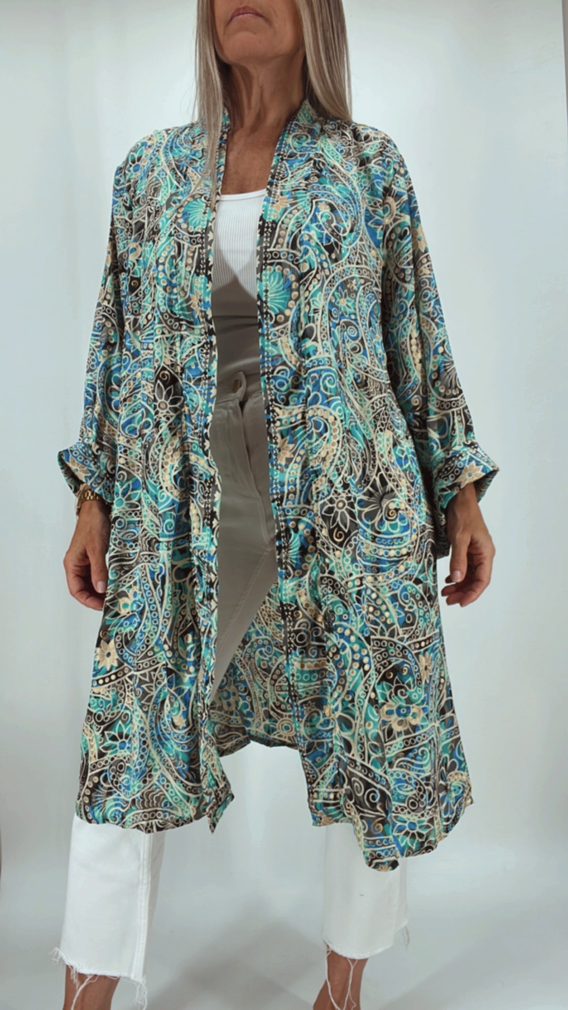 Kimono de la India en seda