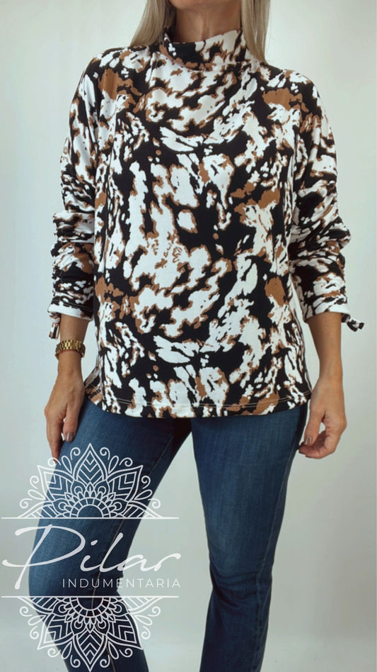 Media polera en lanilla elastizada