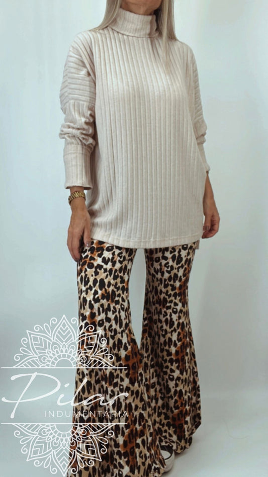 Pantalón print elastizado