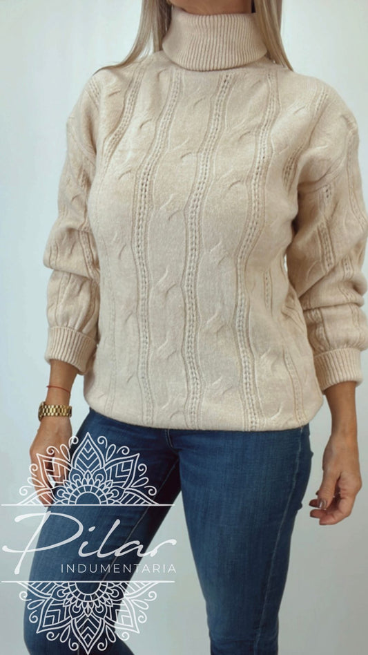 Sweater de punto diseño en ochos
