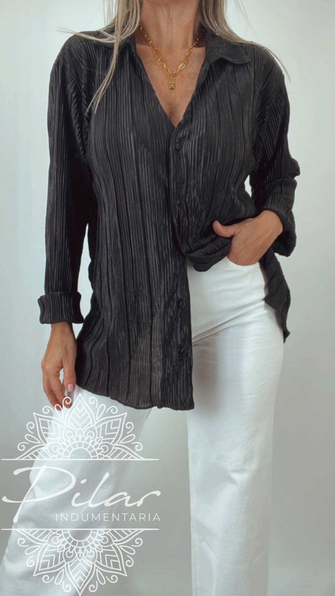 Camisa plisada