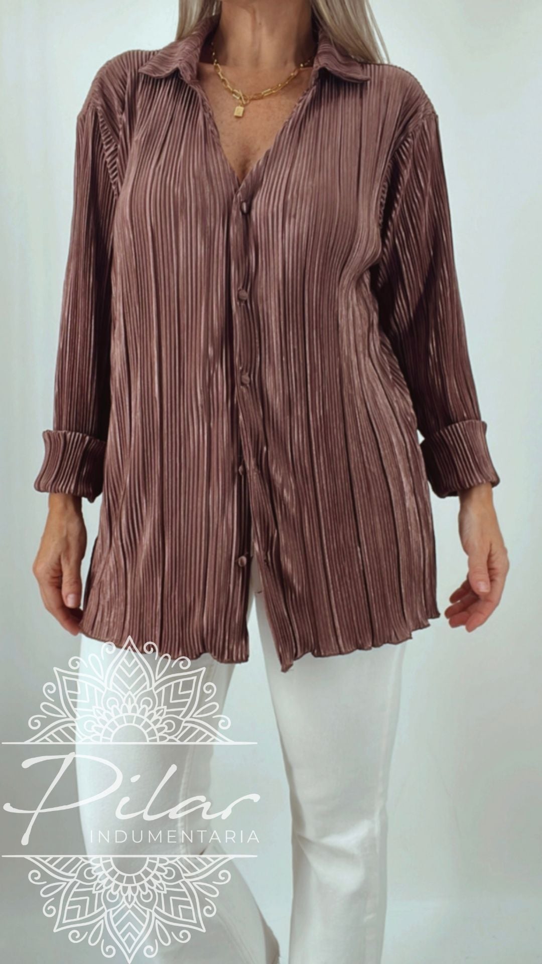 Camisa plisada
