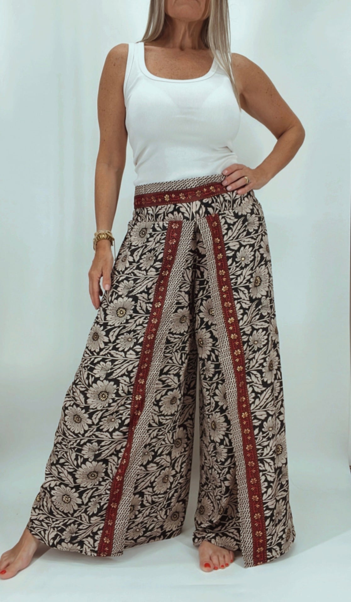 Pollera pantalón en seda