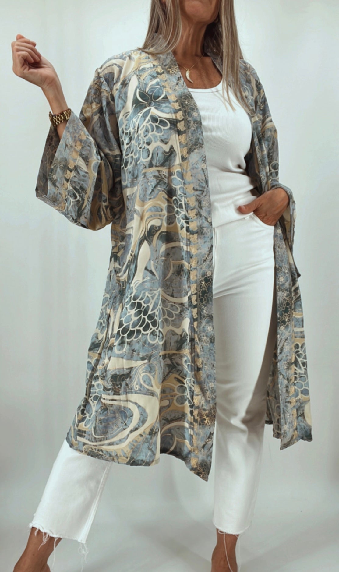 Kimono de la India en seda