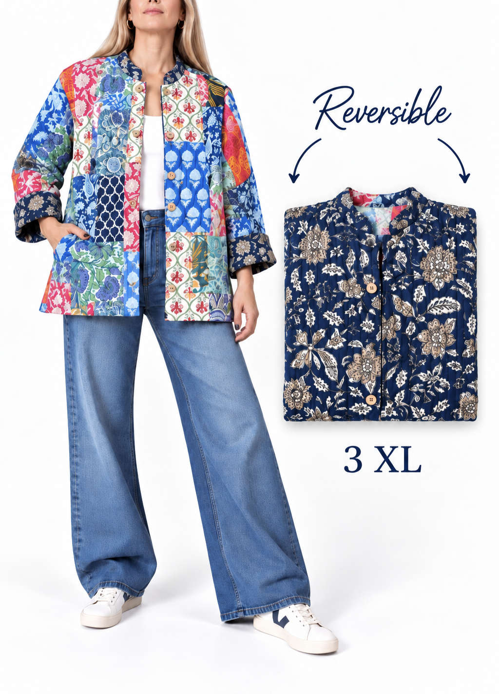Chaqueta de la India Reversible