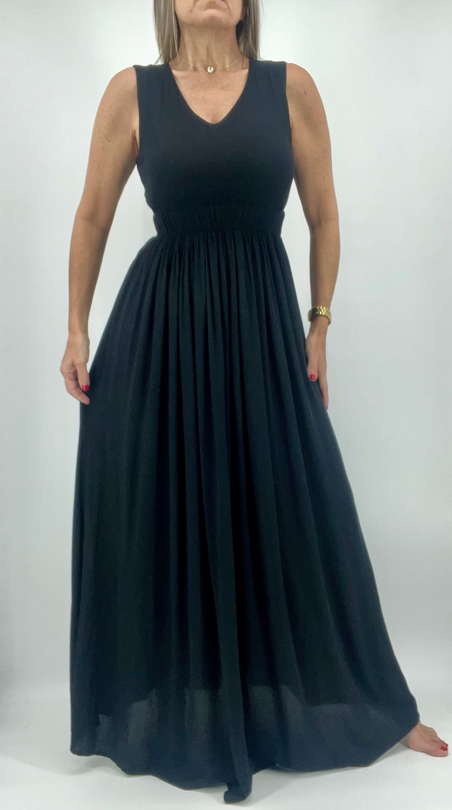 Vestido bambula elástico en cintura