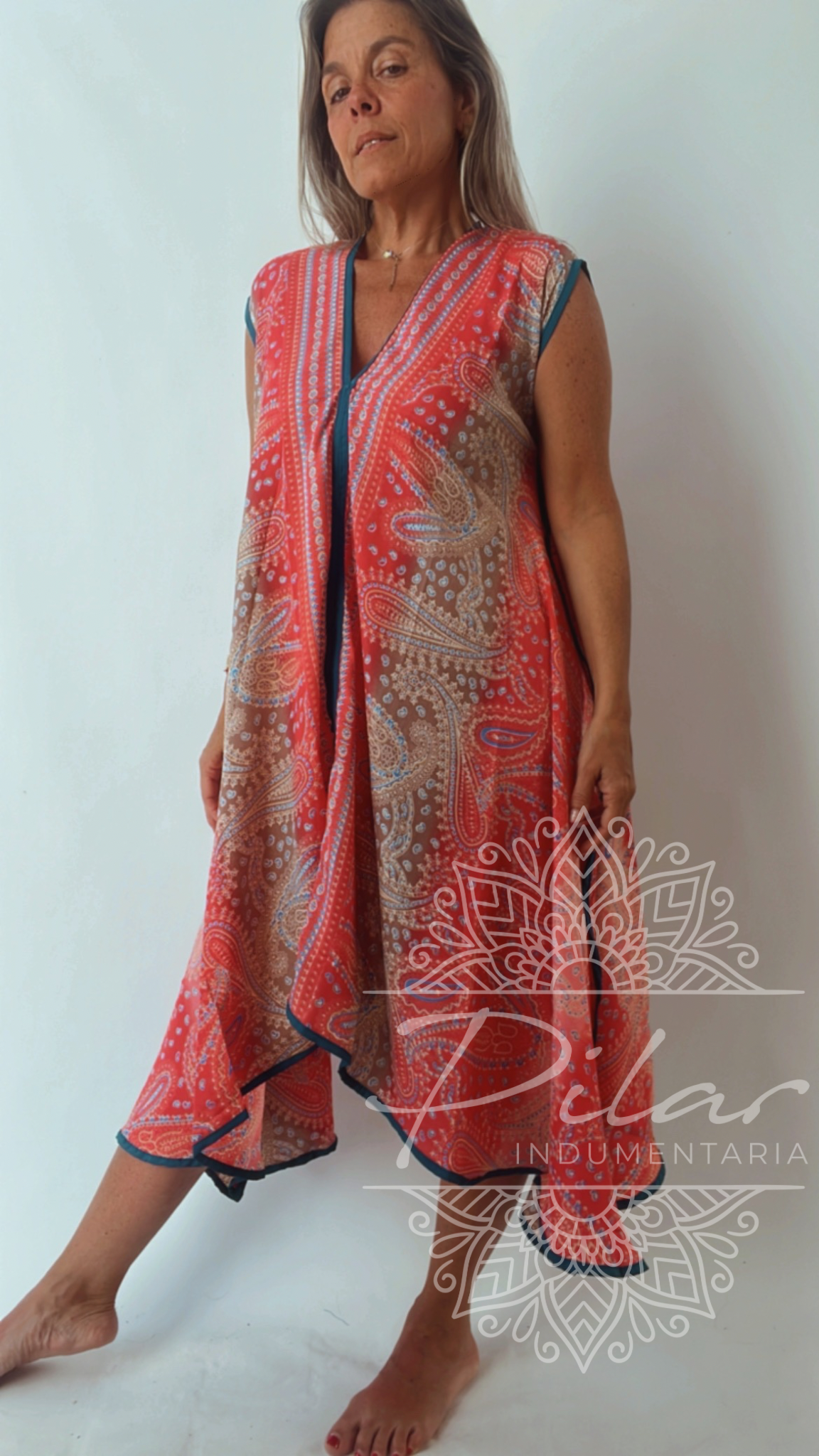 Vestido de seda de la india
