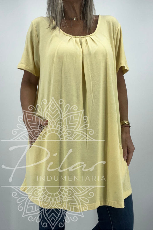 Remera algodón con bolsillos