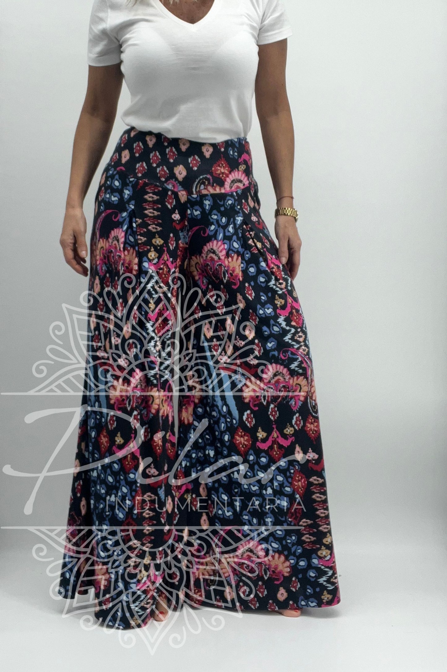 Pollera pantalón estampado