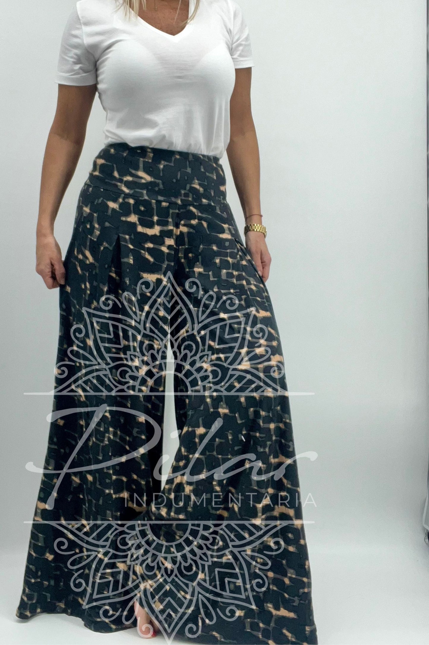 Pollera pantalón estampado