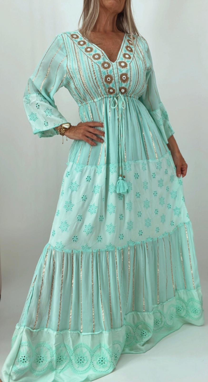 Vestido de la India con lurex y bordados