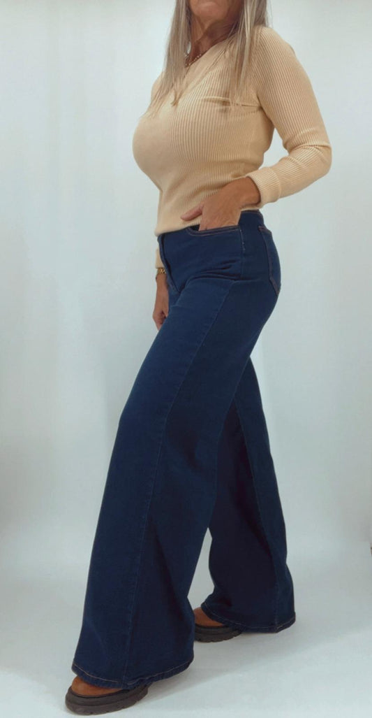 Jeans Wide Leg Elastizado