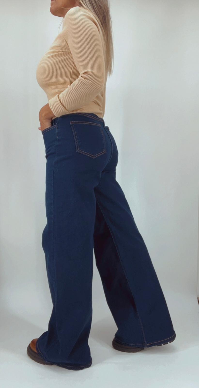 Jeans Wide Leg Elastizado