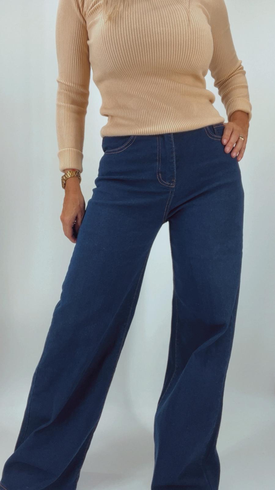 Jeans Wide Leg Elastizado