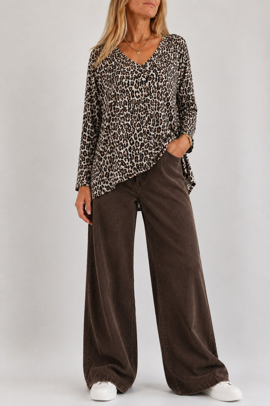 Remera Escote V en Lanilla