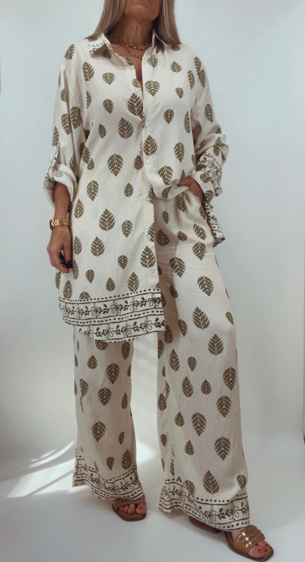 Conjunto lino asedado Diseño 5
