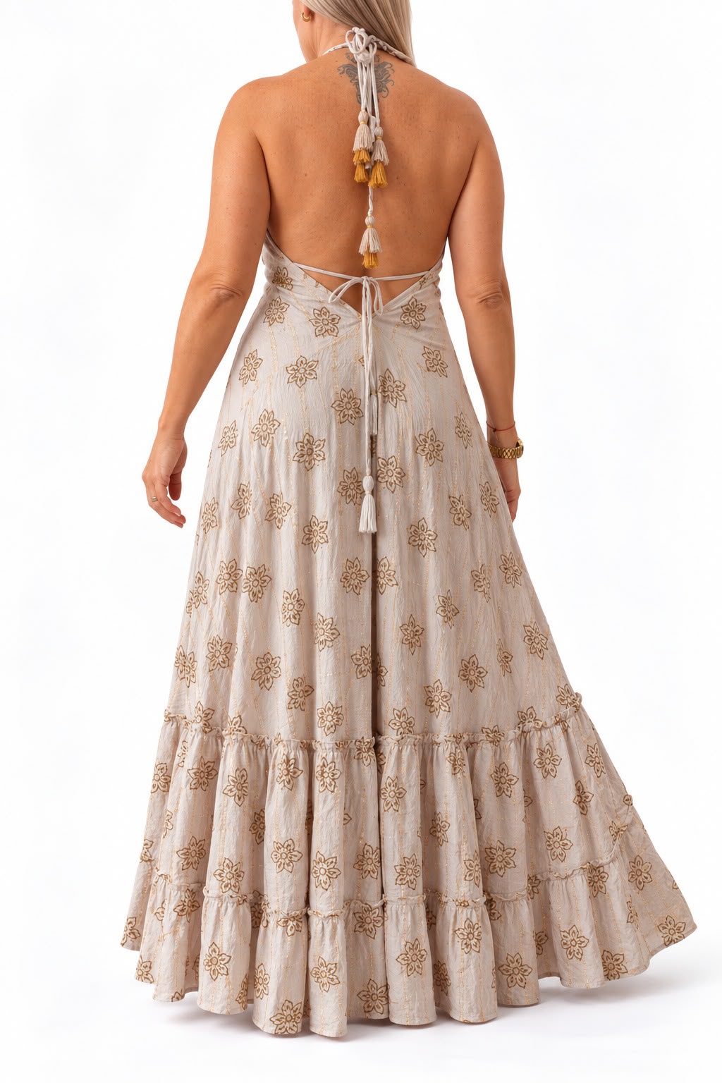 Vestido de la India en bambula forrado