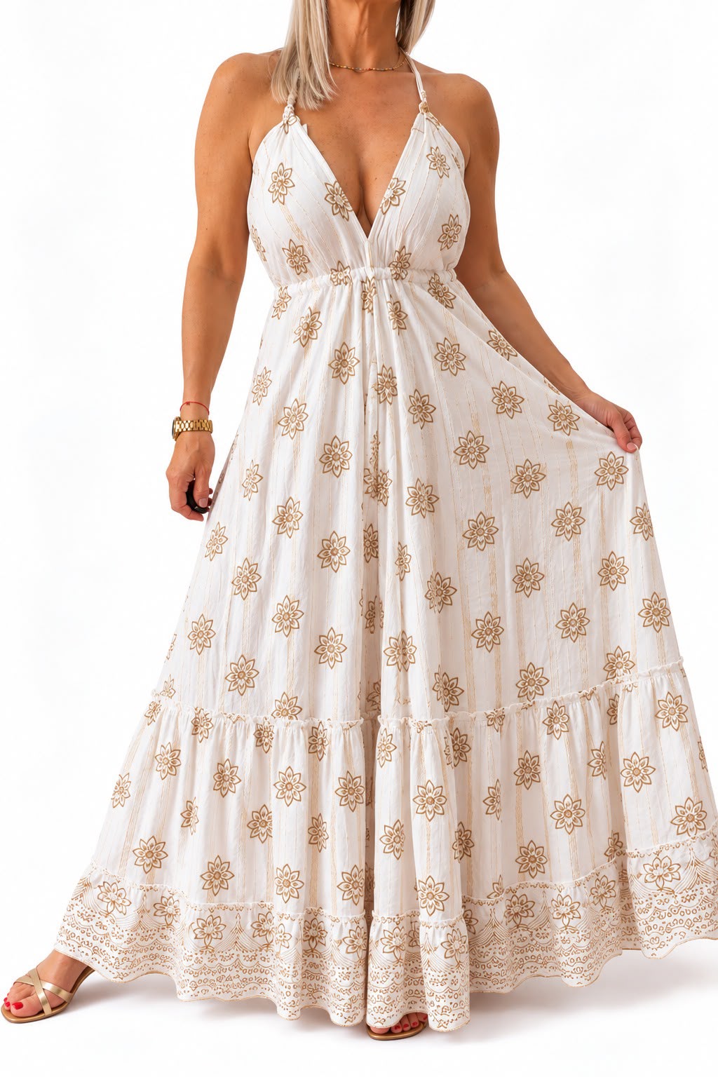 Vestido de la India en bambula forrado