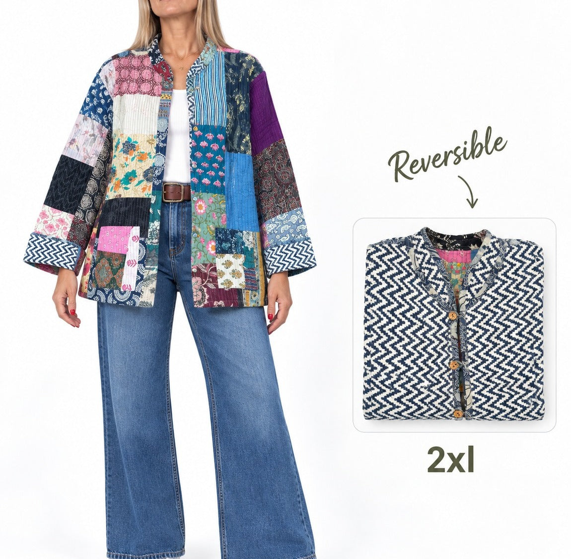 Chaqueta de la India Reversible