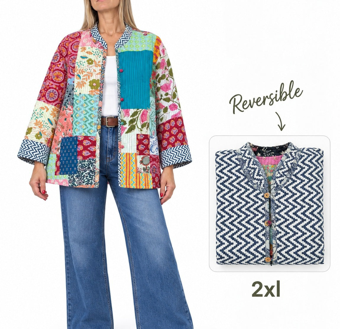 Chaqueta de la India Reversible