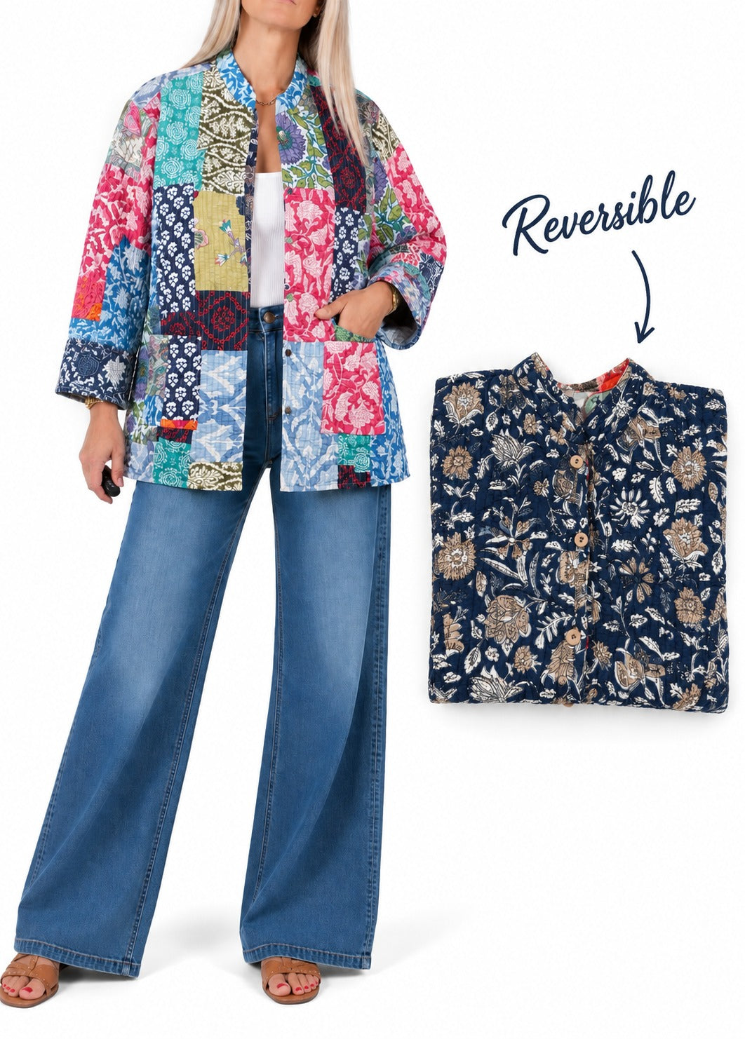 Chaqueta de la India Reversible