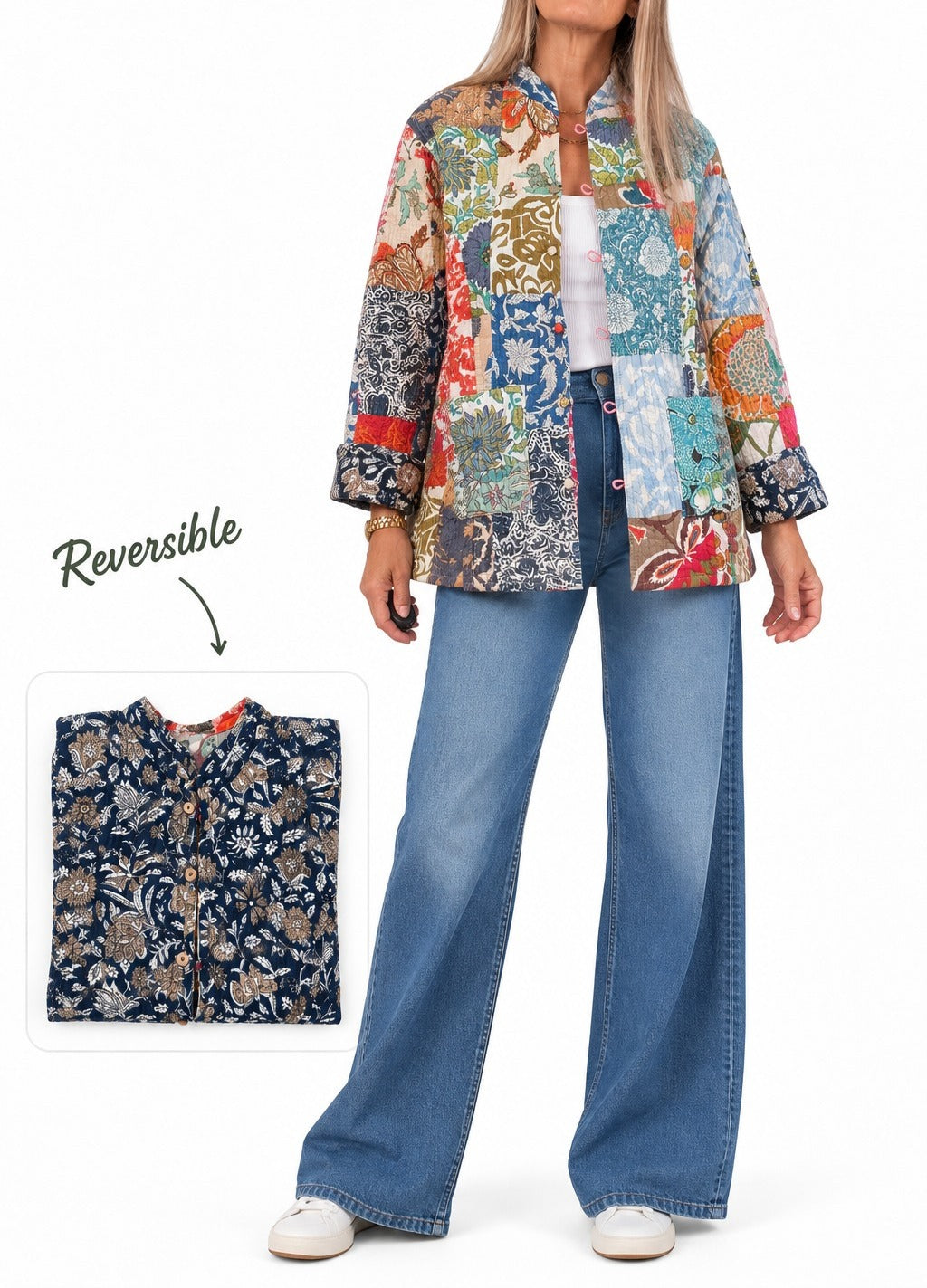 Chaqueta de la India Reversible