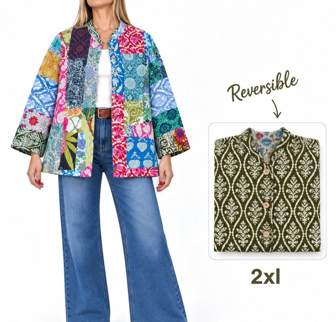 Chaqueta de la India Reversible