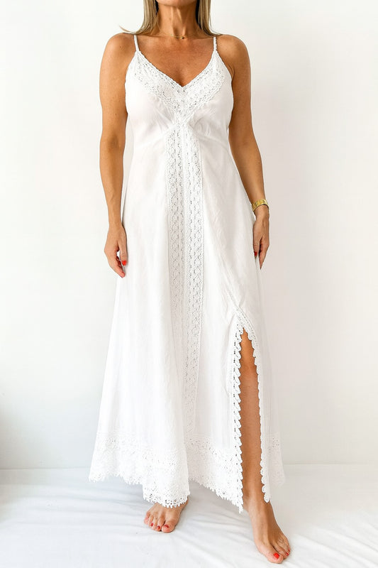 Vestido de la India de algodón y puntilla