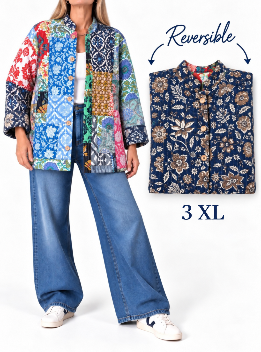 Chaqueta de la India Reversible