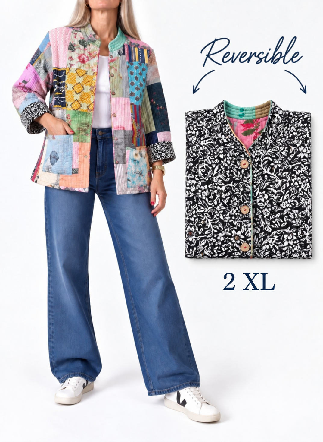 Chaqueta de la India Reversible