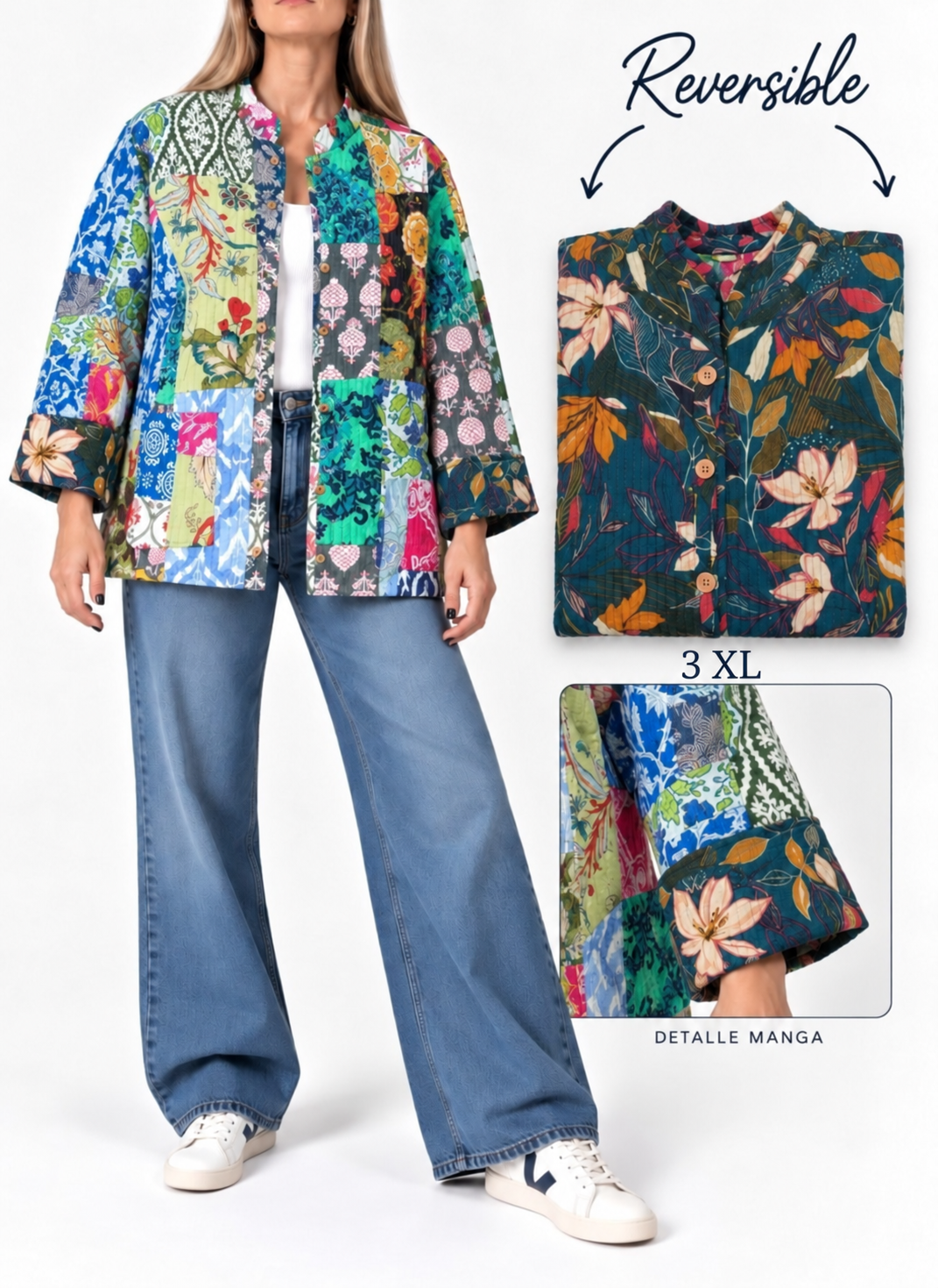 Chaqueta de la India Reversible