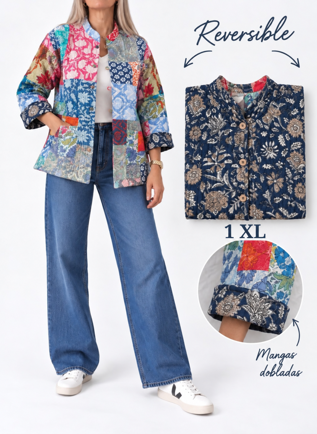 Chaqueta de la India Reversible