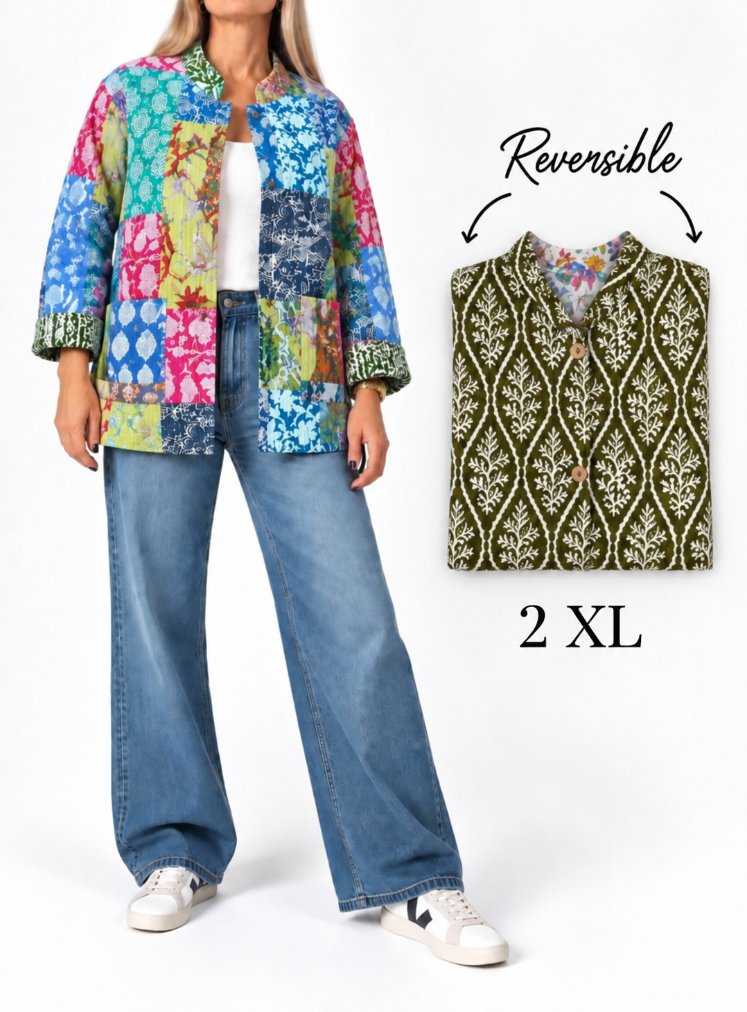 Chaqueta de la India Reversible
