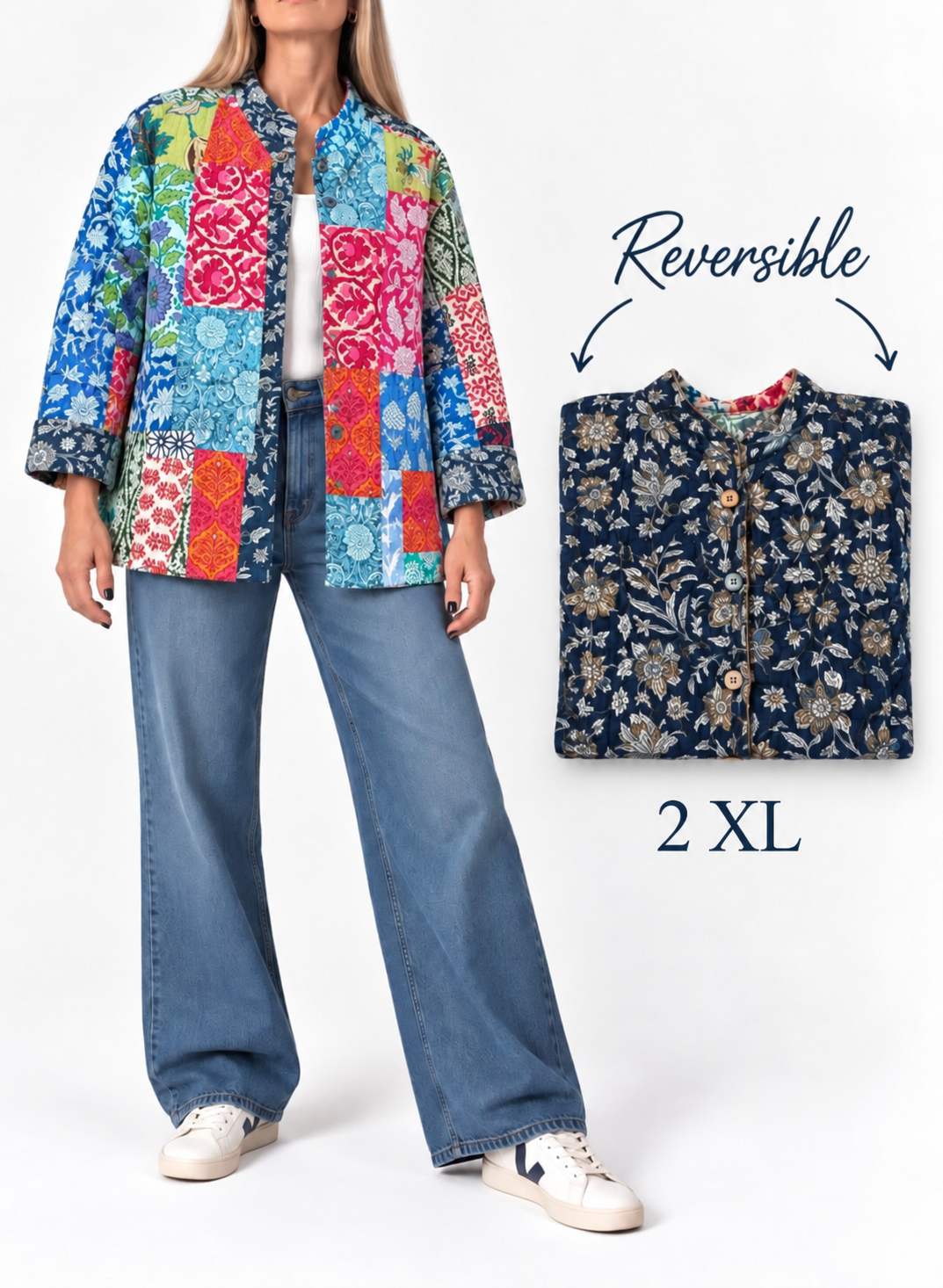 Chaqueta de la India Reversible