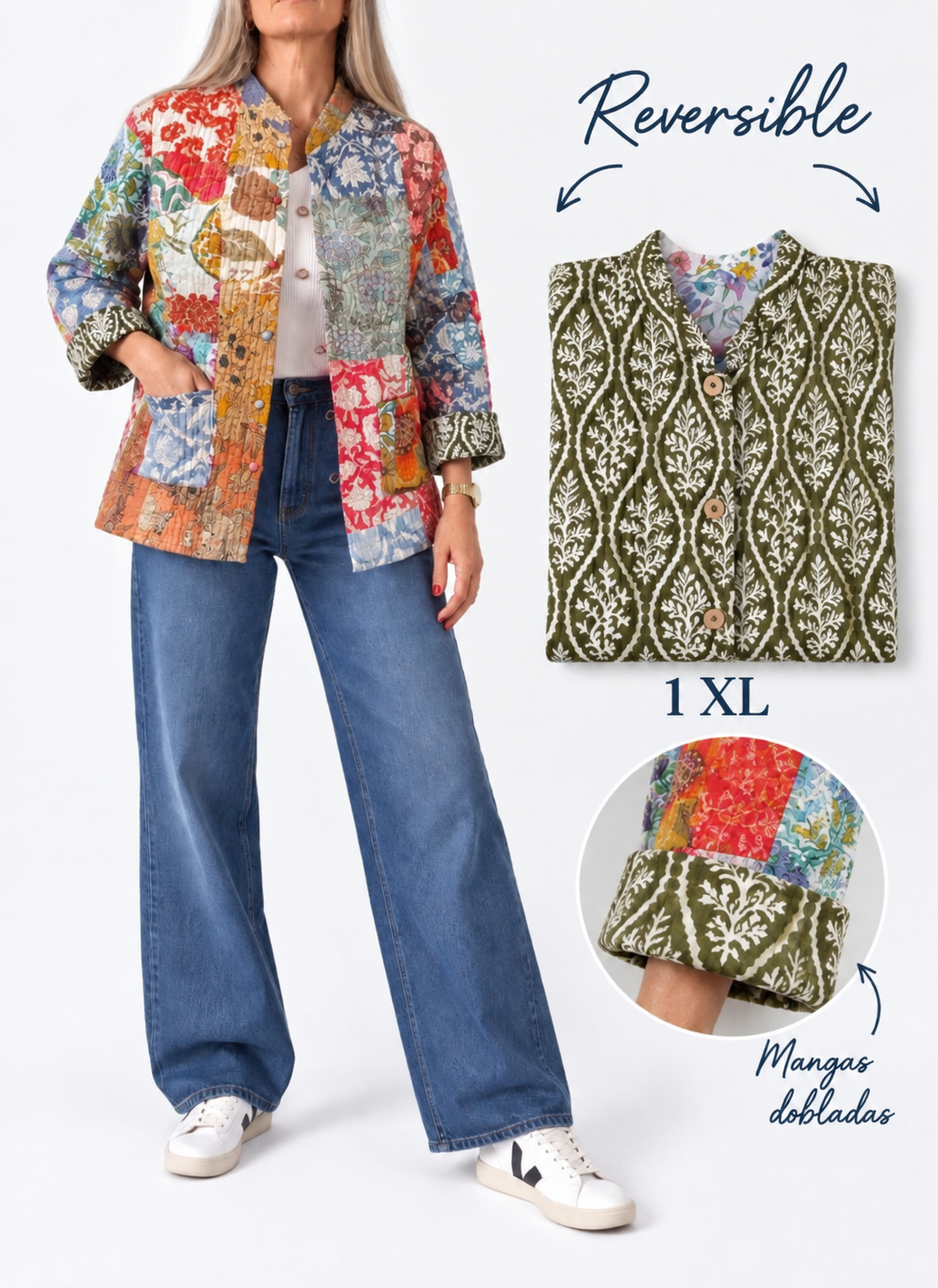 Chaqueta de la India Reversible
