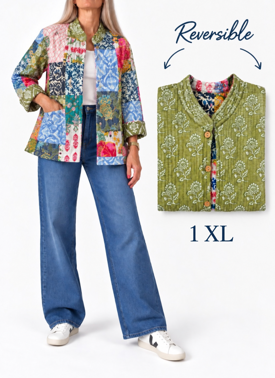 Chaqueta de la India Reversible