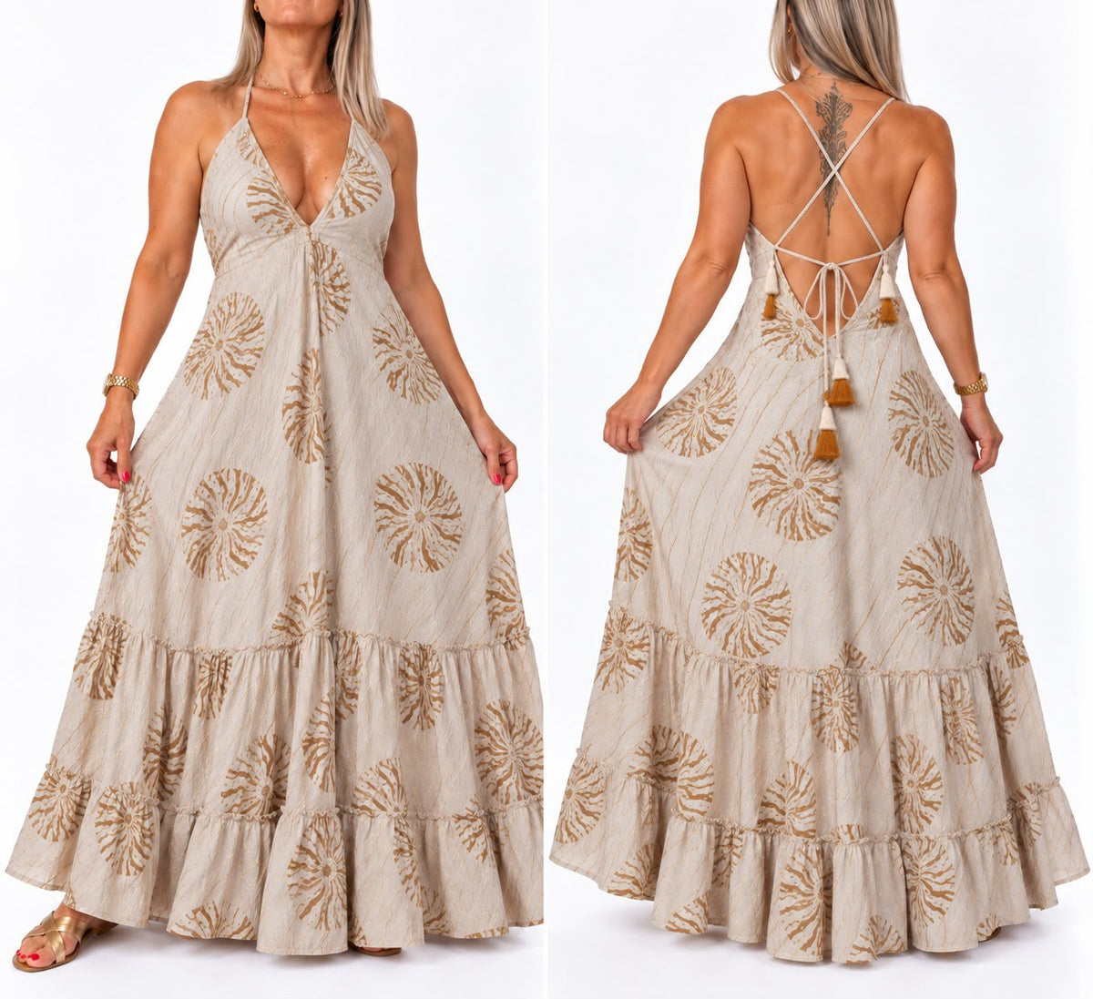 Vestido de la India en bambula arena